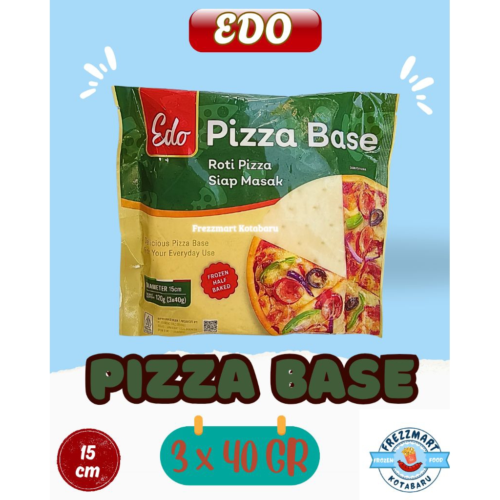 

EDO Pizza Base Diameter 15 cm 3x40 GR 120 Frozen Food Frezzmart Kotabaru