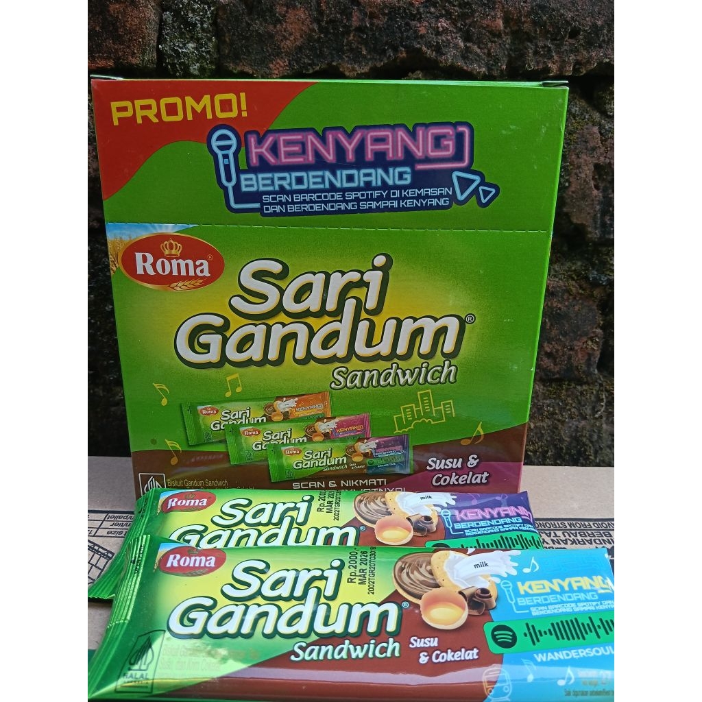 

Roma Sari Gandum Cokelat box isi 12 pcs