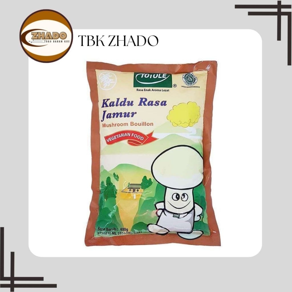 

TOTOLE KALDU JAMUR 400 G DAN 80 G Exp panjang