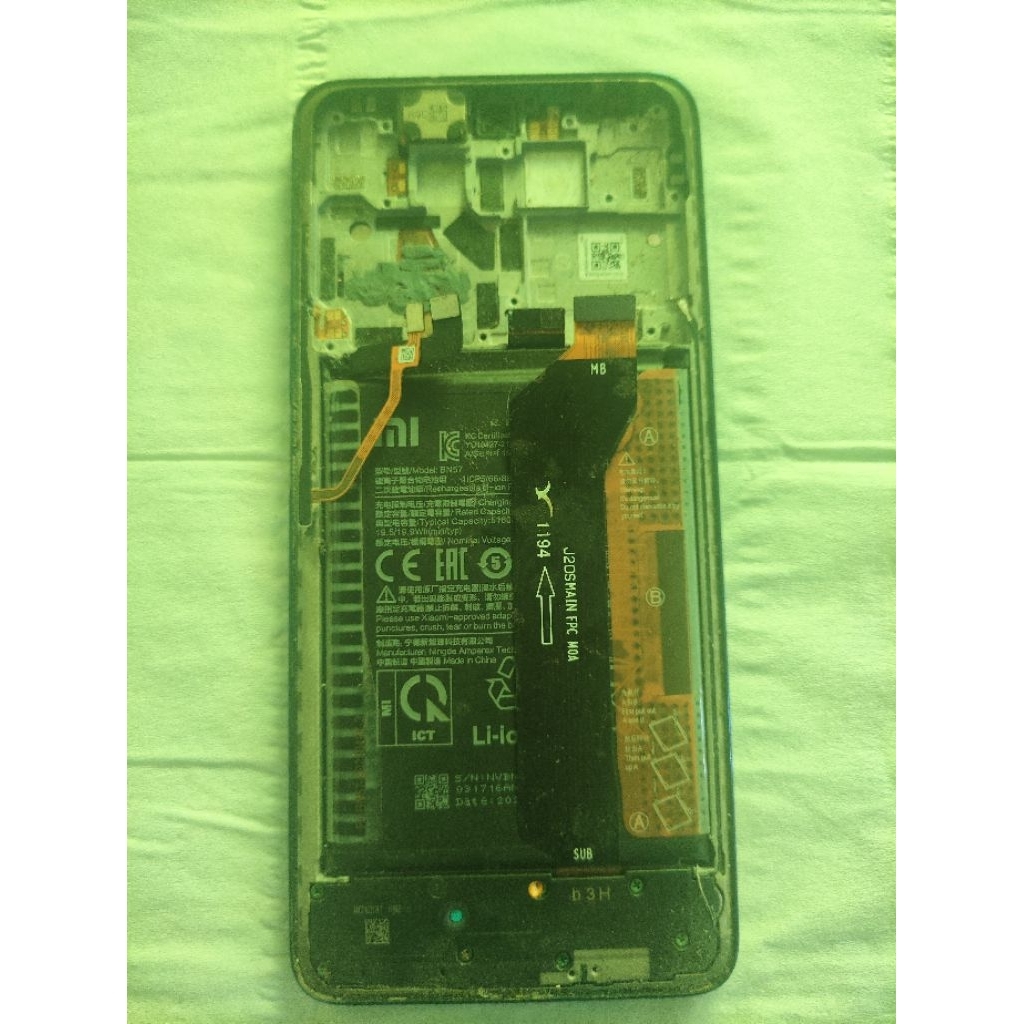 Lcd Poco X3 Pro Copotan Original minus lcd kuning, sentuh lancar
