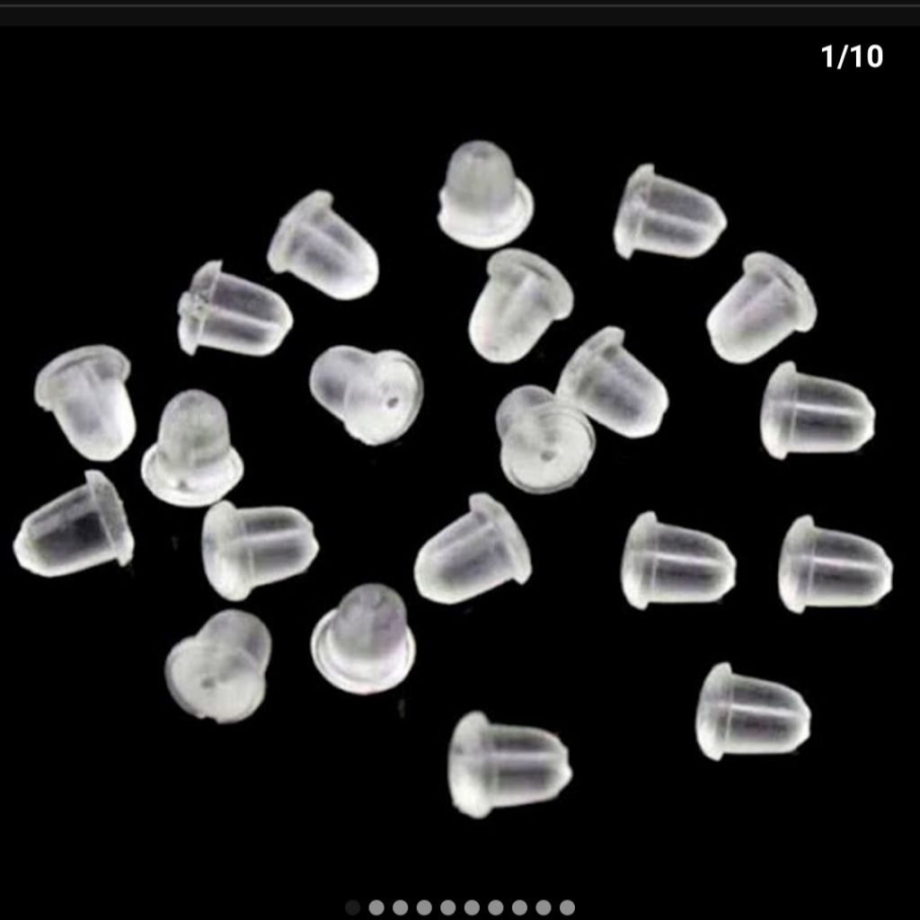 Ganjel Anting / Penahan Anting karet silicon / pantat anting.