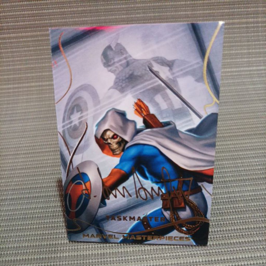 Marvel masterpieces 2022 taskmaster gold signature (thick card)