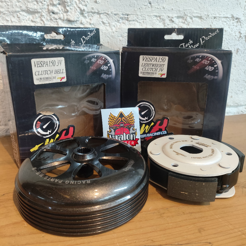 Mangkok + Kampas Ganda TWH Vespa Sprint/Primavera/iGet ( 1 Set )