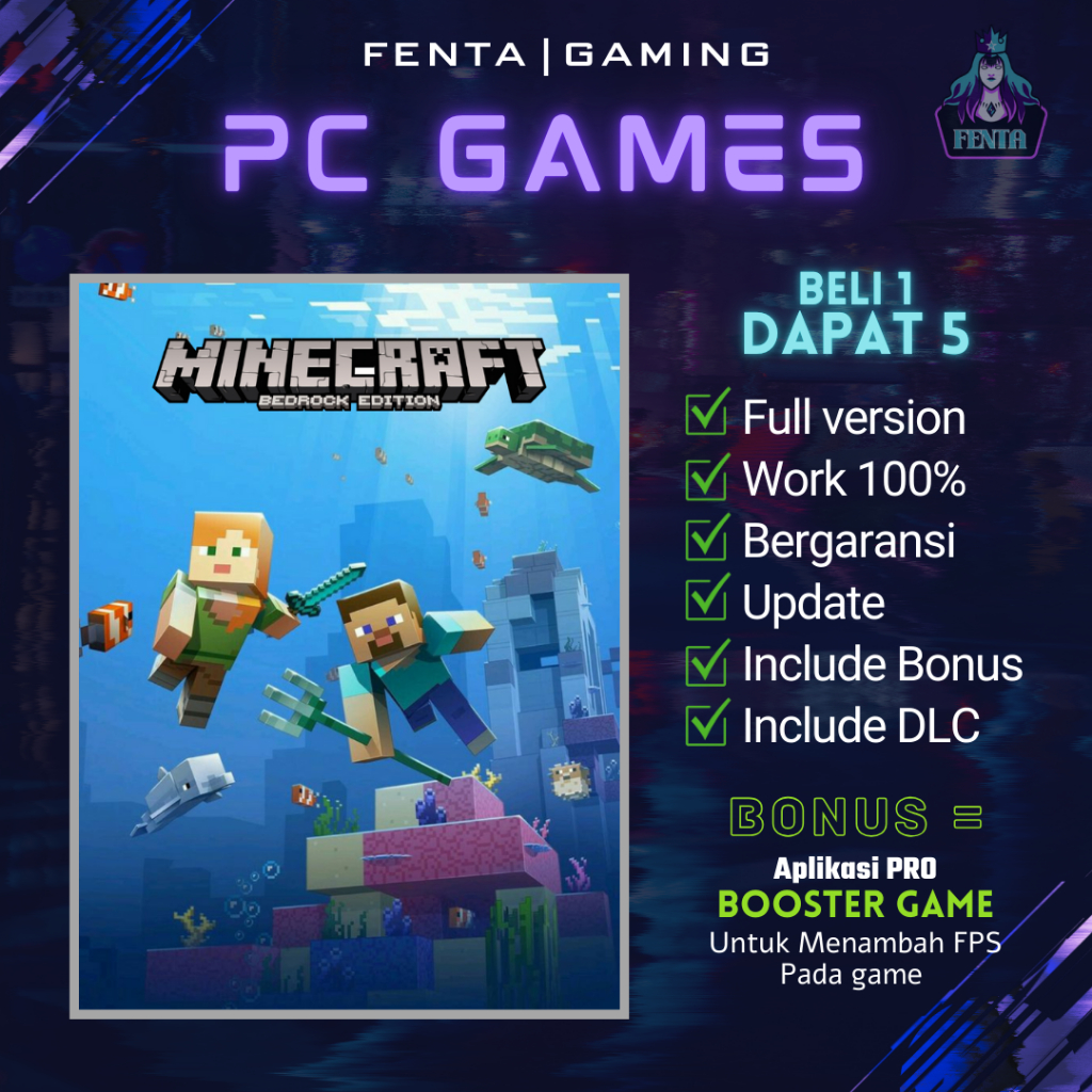 MINECRAFT BEDROCK - GAME PC - GAME LAPTOP