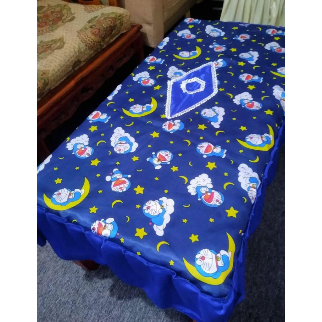 Taplak meja Doraemon/taplak meja ruang tamu/taplak meja rumbai terlaris termurah