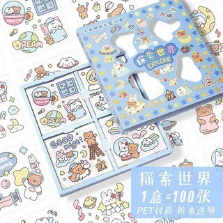 

Stiker Box Momo Motif Kartun Korea Lucu Dekorasi DIY Anti Air 1 Pack Isi 100 Lembar