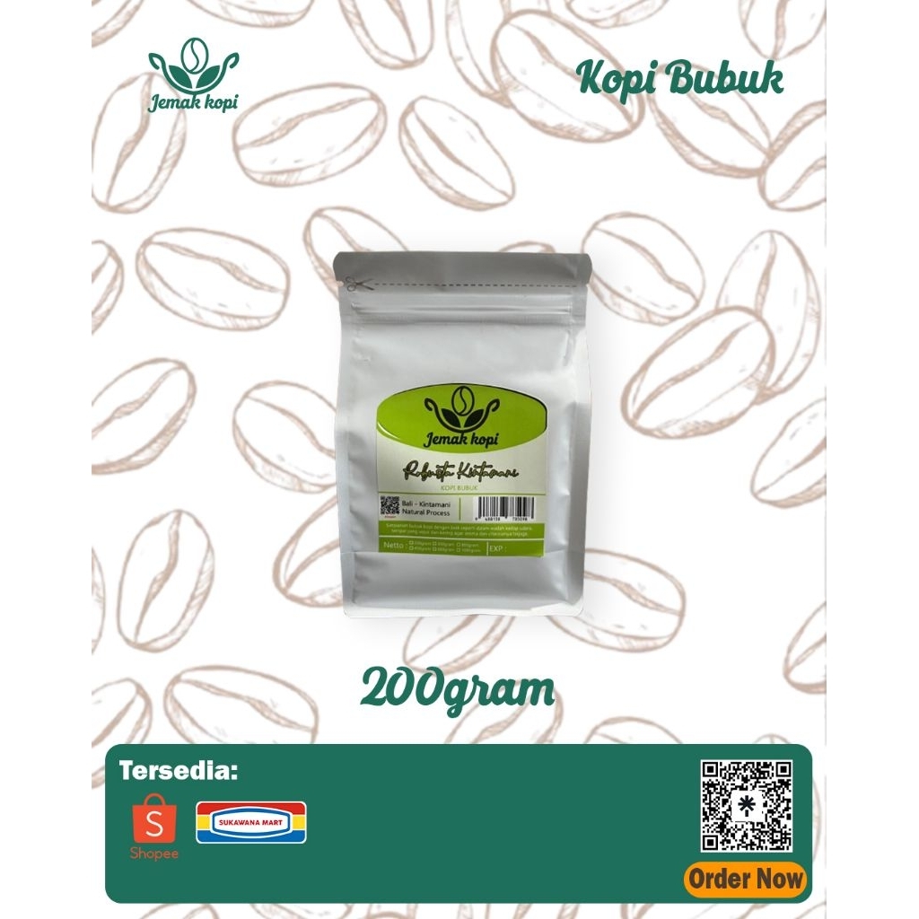 

Jemak Kopi kemasan 200gram kopi asli kintamani