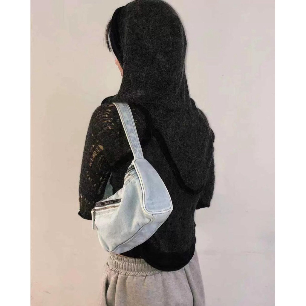 Matin Kim Vintage Denim Shoulder Bag