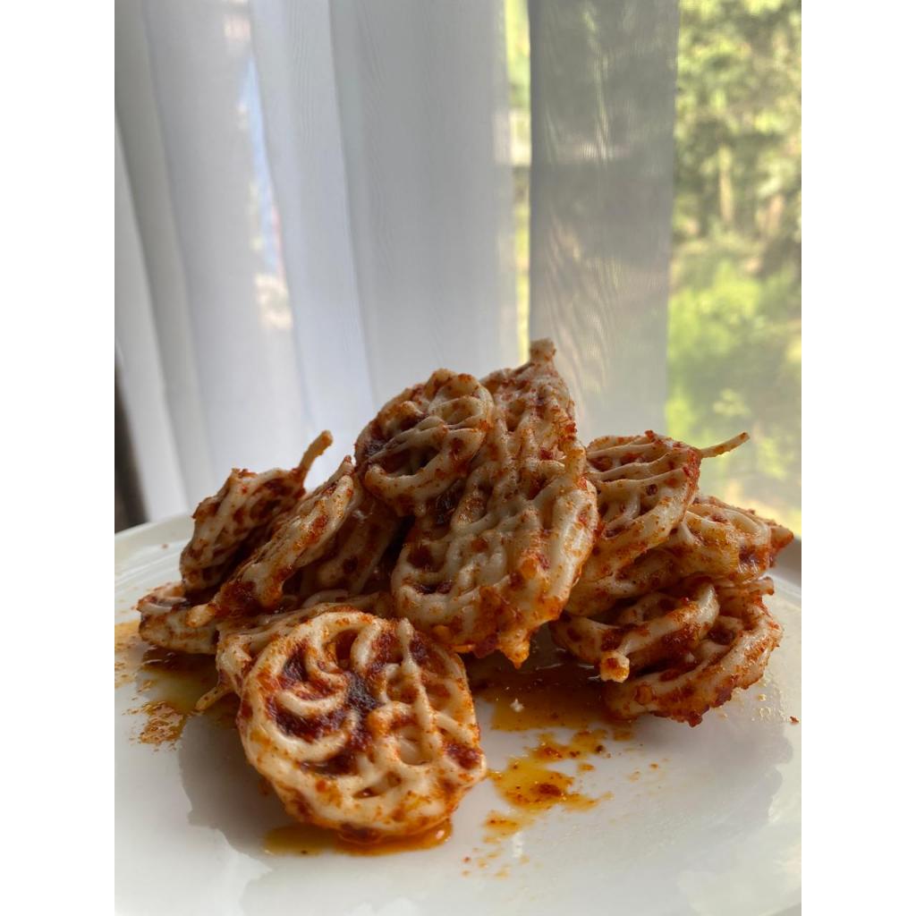 

seblak kerupuk pedo/kerupuk mawar/kerupuk rafael pedas daun jeruk bumbu melimpah /kerupuk viral kriuk