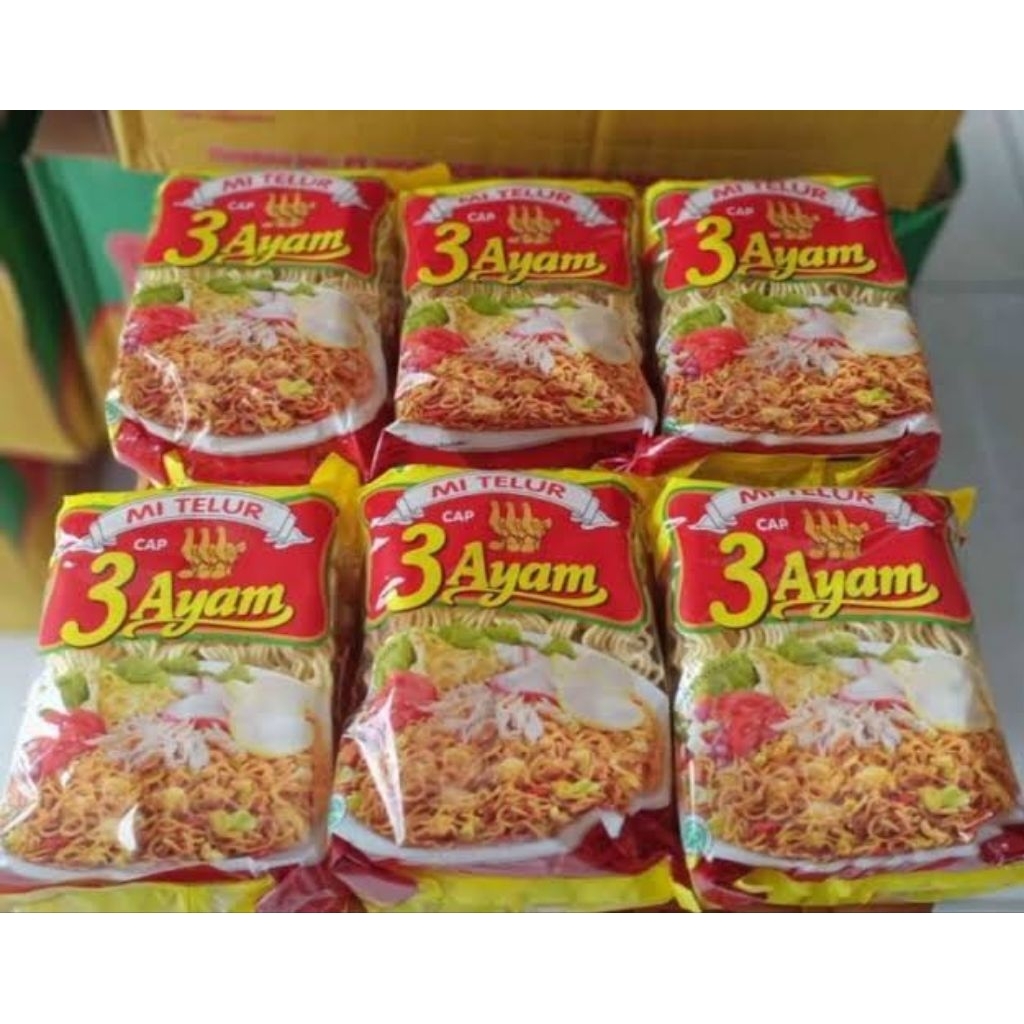 

Mie Telor Cap 3 Ayam _1 Dus isi 24_ #pembelian min 12 pcs#