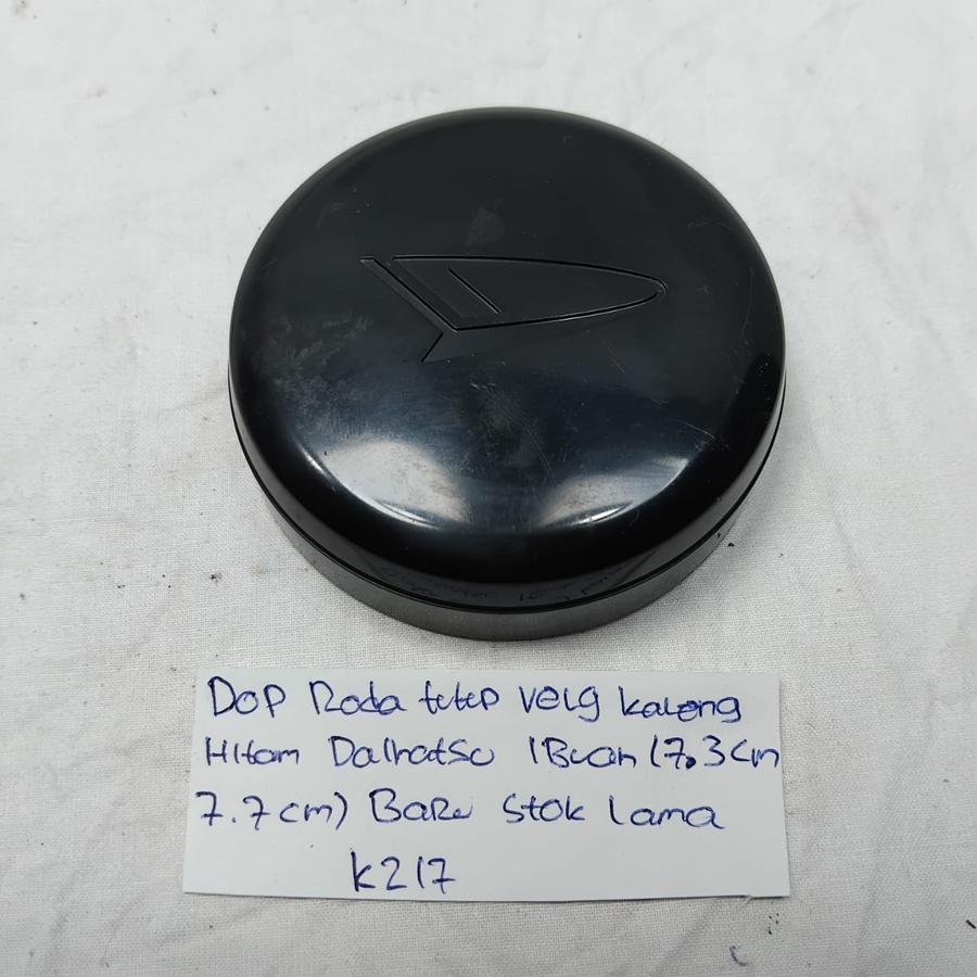 Dop Roda Tutup Velg Kaleng Hitam Daihatsu 1 Buah Bawah 7.3Cm Atas 7.7 Baru Stok Lama