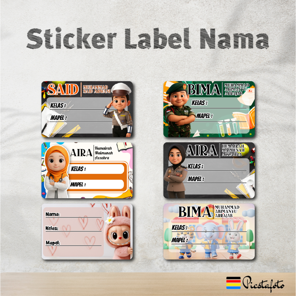 

Stiker Label Nama Buku Sekolah (isi 28 pcs) Design 4