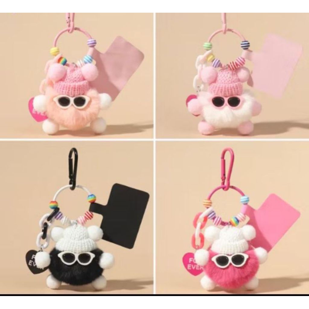 Gantungan HP Mainan HP Gantungan Tas Gantungan Kunci Boneka Bulu Lucu