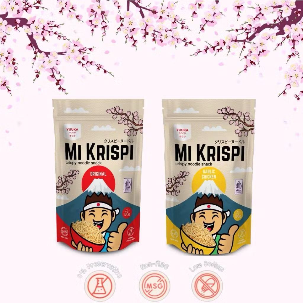 

Yuuka Mi Krispi cemilan anak mie krispi / snack anti gtm / makanan ringan siap saji instan
