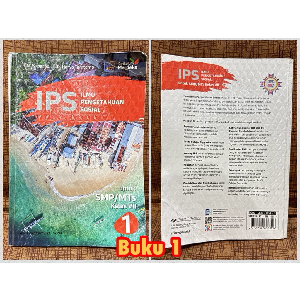 IPS SMP kelas 1 Erlangga Kurikulum Merdeka - N. Suparno | T.D. Haryo Tamtomo