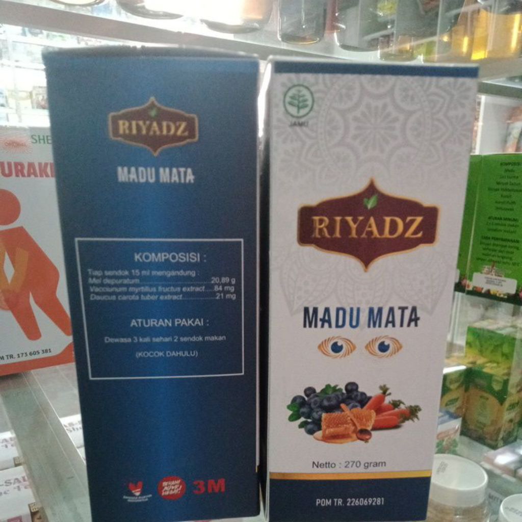 

MADU MATA RIYADZ 280 GR PLUS EKSTRAK BLUEBERRY BISA DIMINUM ANAK & DEWASA