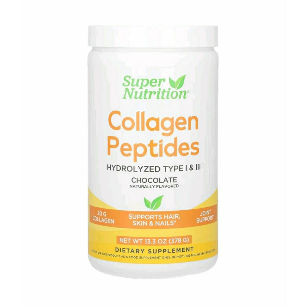Super Nutrition Collagen Peptides Chocolate 13.33 oz (378 g) Kesehatan Kulit & Sendi