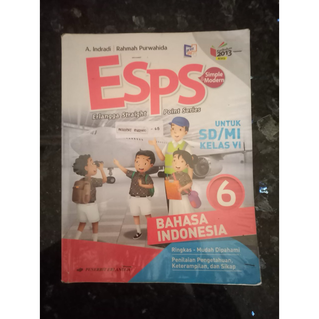 BUKU SD KELAS 6 ESPS Erlangga BAHASA INDONESIA B INDO KURIKULUM 2013