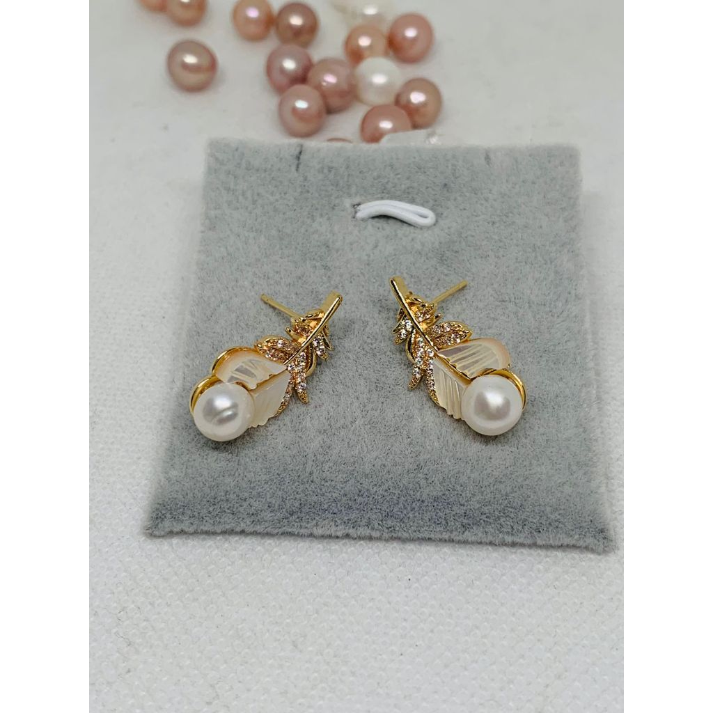 anting mutiara air tawar original, giwang mutiara air tawar lombok