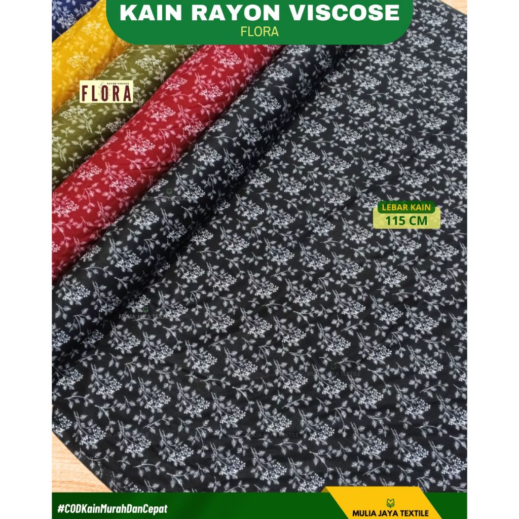 Kain Motif Adem, Rayon Viscose, Untuk Gamis, Mukena, Setelan RYR