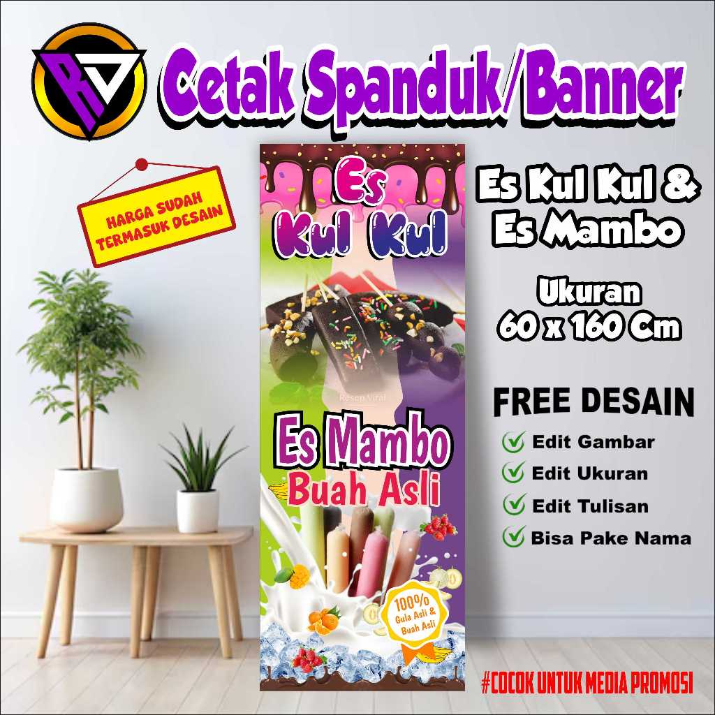 SPANDUK BANNER ES KUL KUL & ES MAMBO