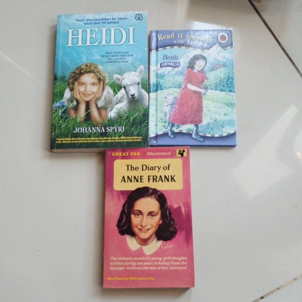 Heidi Johanna Spyri diary of Anne frank ENGLISH preloved