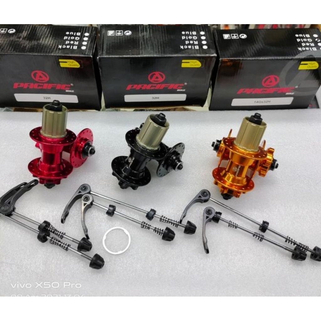 Hub freehub pacific B409 32h disc brake 6 bolt bearing jangkrik