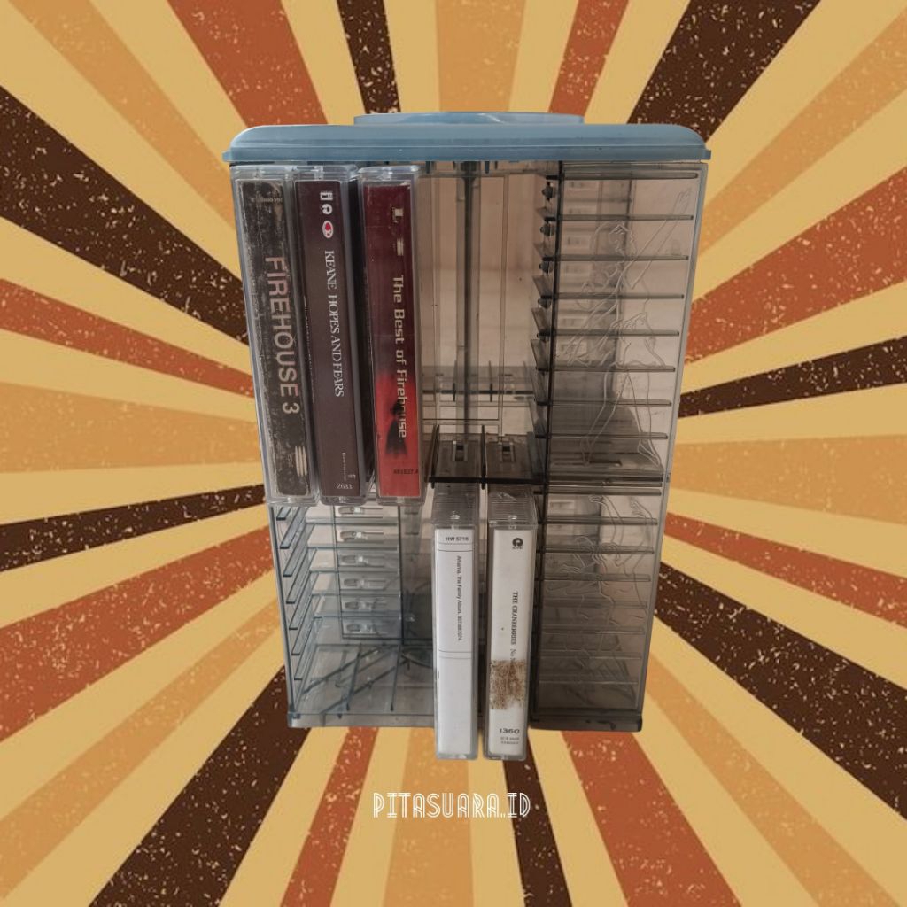 Rak kaset pita / Rak cassette Tape Tempat kaset pita kapasitas 40 kaset