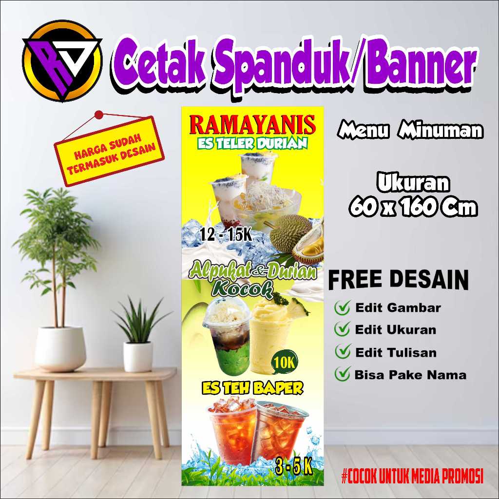 SPANDUK BANNER MENU MINUMAN