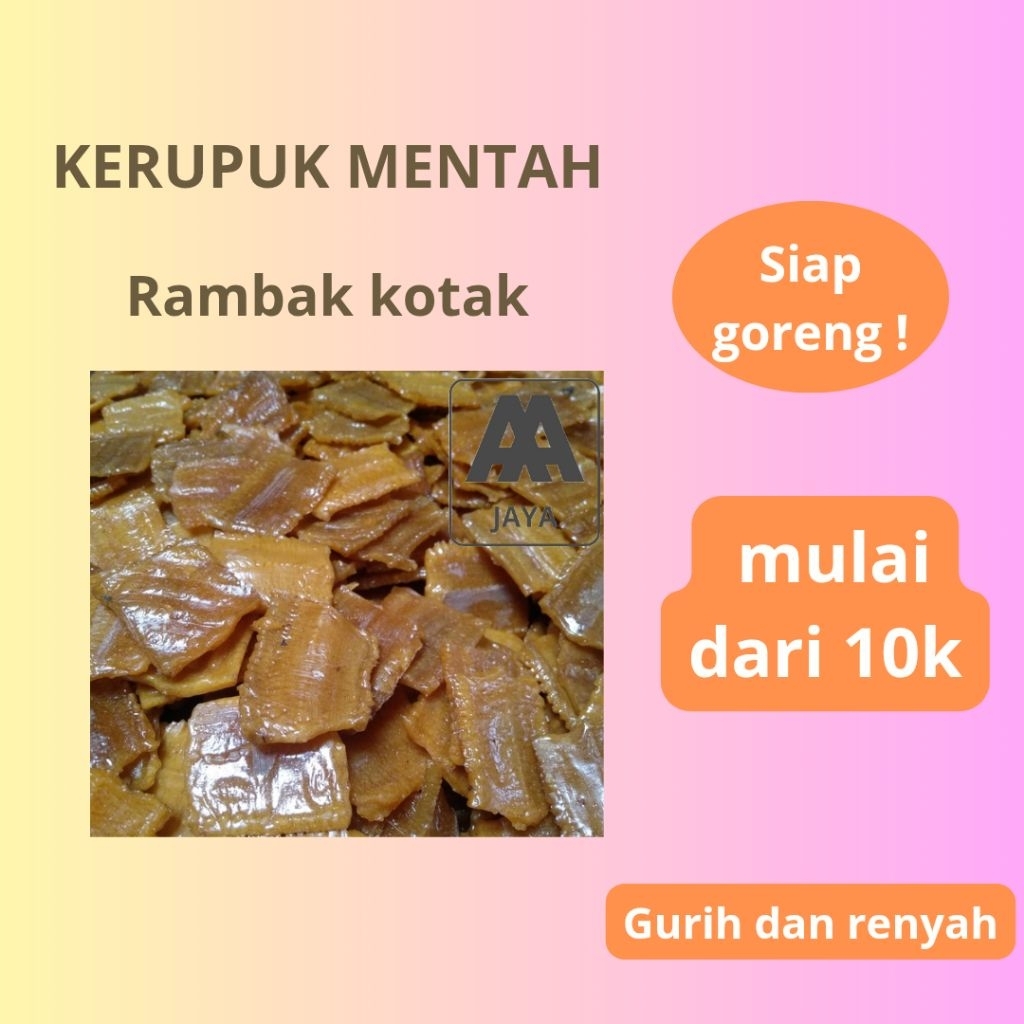 

Kerupuk Mentah Rambak tapioka Kotak Gurih & Renyah – Siap Goreng