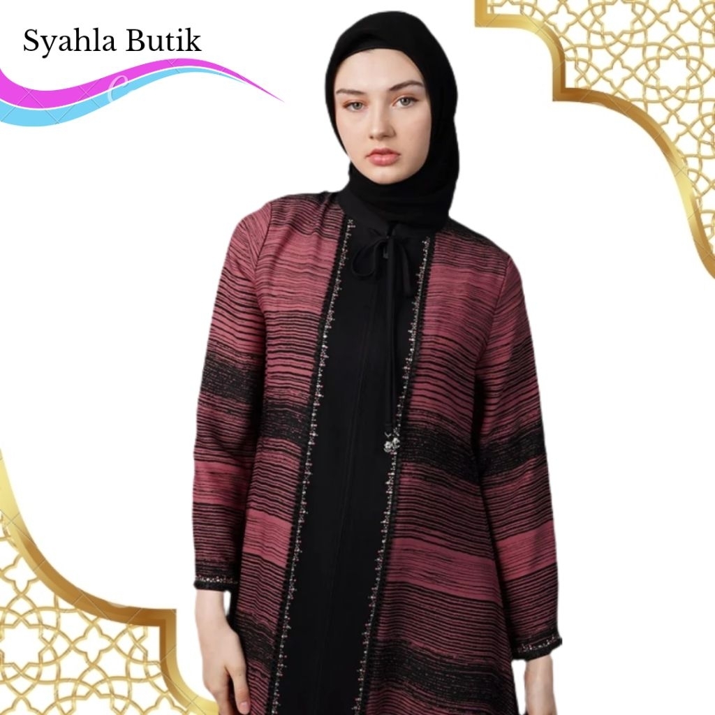 HIKMAT ABAYA A3385 - 06 NEW ARRIVAL TERBARU TERMURAH SYAHLA BUTIK