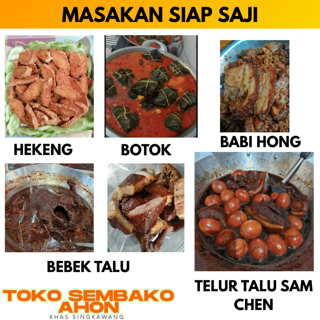 

Bawang Goreng 100gr | Bawang Goreng 50gr | Tahu Pedas Si Chuan | Tahu Pedas TTS | Hakong | Angcao | Caisim 3A | Caisim NC | Telur Asin x3 | Telur Talu x3 | Telur Negeri 1Kg | Katang Lo | Botok | Babi Merah 100gr