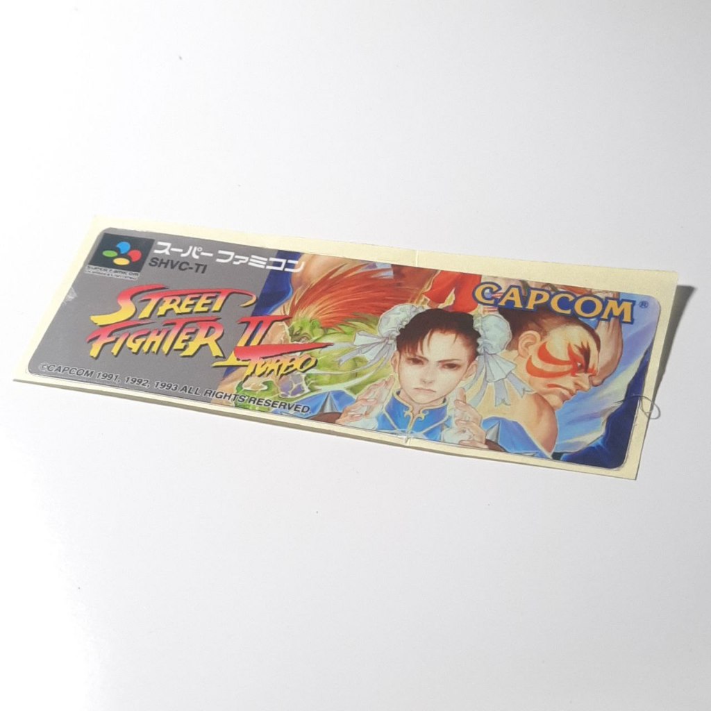 Kaset Super Nintendo SNES 16 Bit Street Fighter 2 Turbo Label Super Famicom Game Judul Satuan Jadul