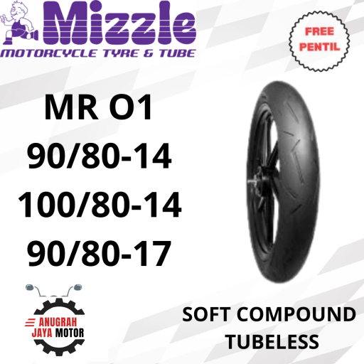 Ban Soft Compound Ring 14 MIZZLE MR 01 90/80-14 100/80-14 90/80-17 Ban Ring 14 Ban Tubeless Ring 14 