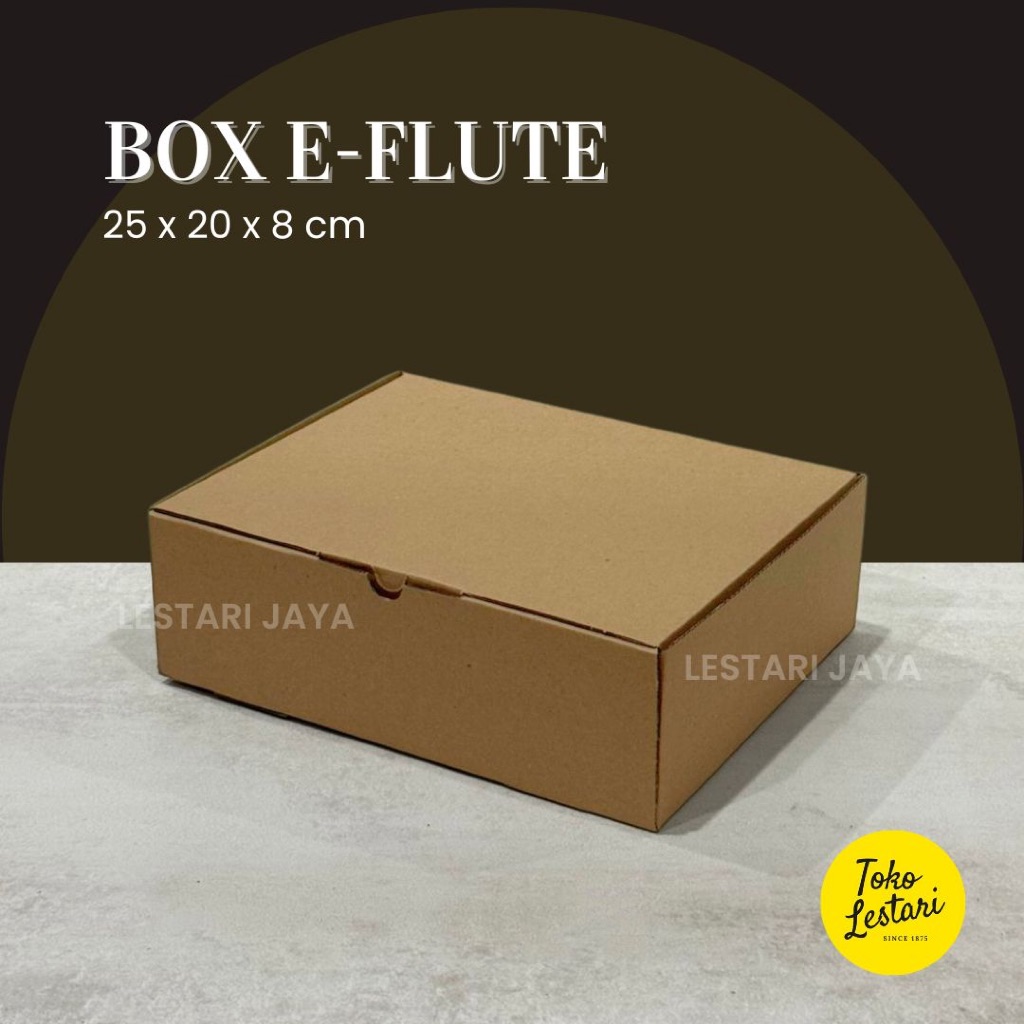 

Box Kardus E-Flute Coklat Untuk Packaging Olshop Sovenir Kotak Kado Hampers Snack Kue 25x20x8 CM