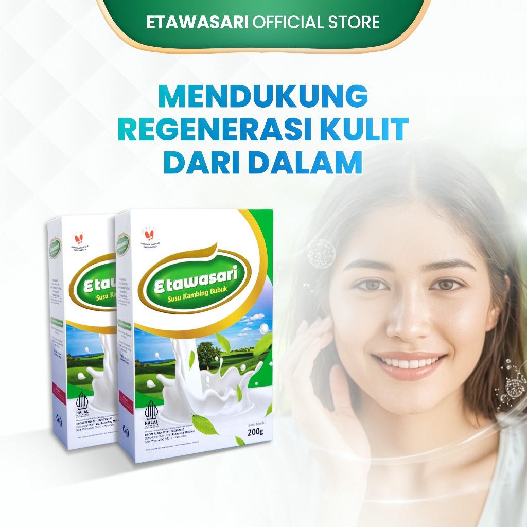 

Susu Etawasari Mendukung Regenerasi Kulit dari Dalam - 200 Gram (2 box)