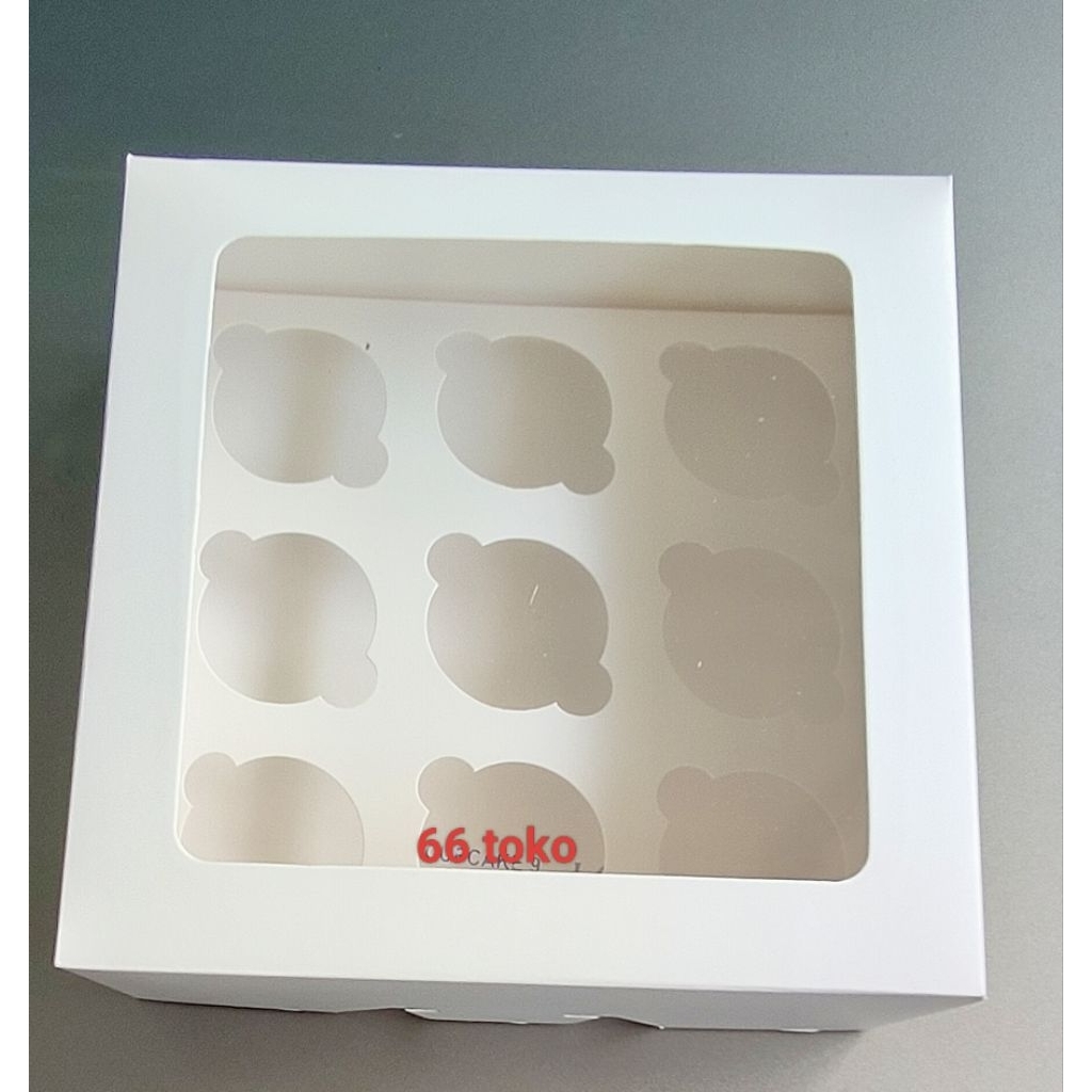 

kotak/dus/box cup cake 9 lbg 25x25x10