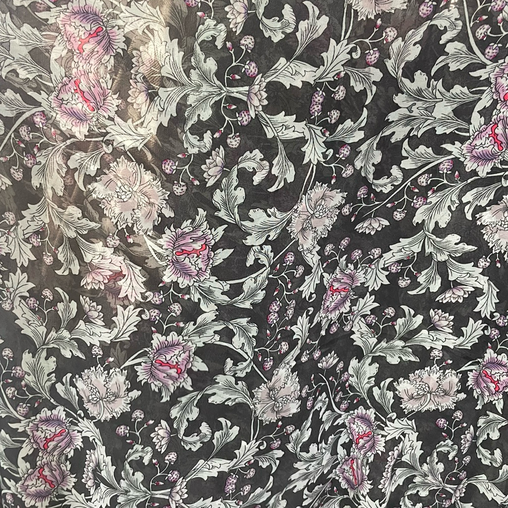 kain sifon ceruty motif bunga - kain sifon motif - kain ceruty baby doll - kain sifon ceruty - kain 