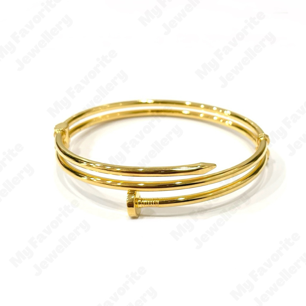 Gelang Emas Lilit Paku Terbaru EMAS ASLI Kadar 700 16K