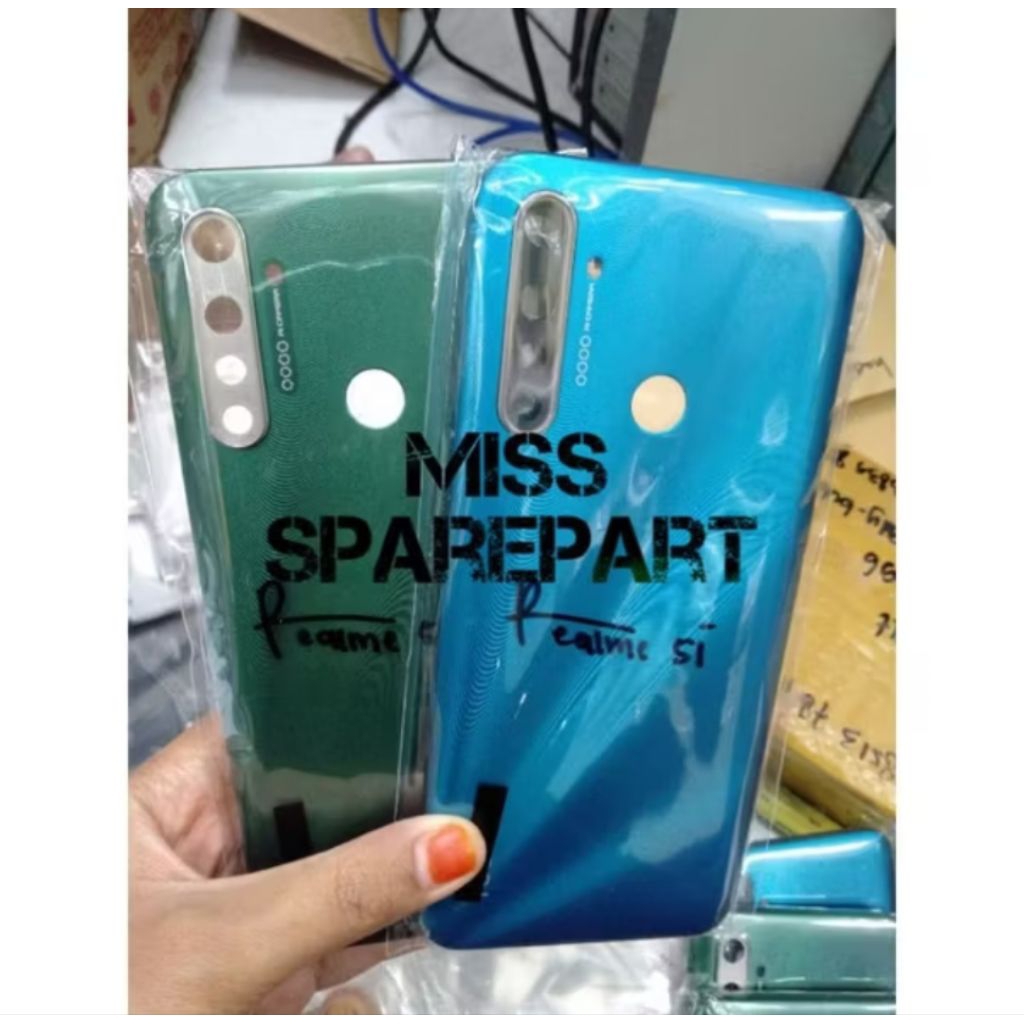 BACKDOOR / TUTUP BELAKANG HANDPHONE REALME 51 ORIGINAL BLUE