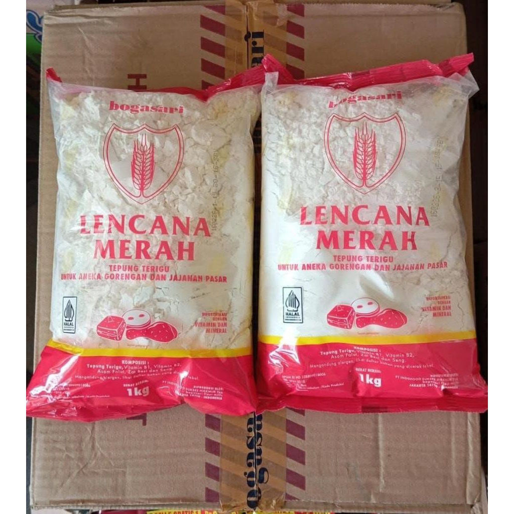 

Tepung Lencana Merah 1 kg 1 dus