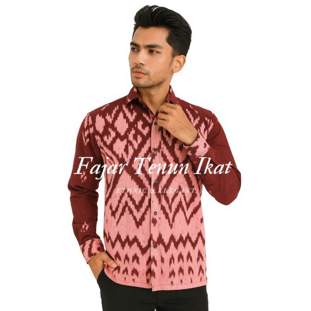 Kemeja Tenun Pria / Kemeja Tenun Pria motif toraja