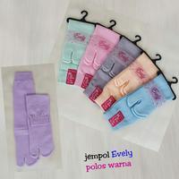 kaos kaki jempol wanita betis polos warna cerah pastel 1 set isi 4 lebih murah