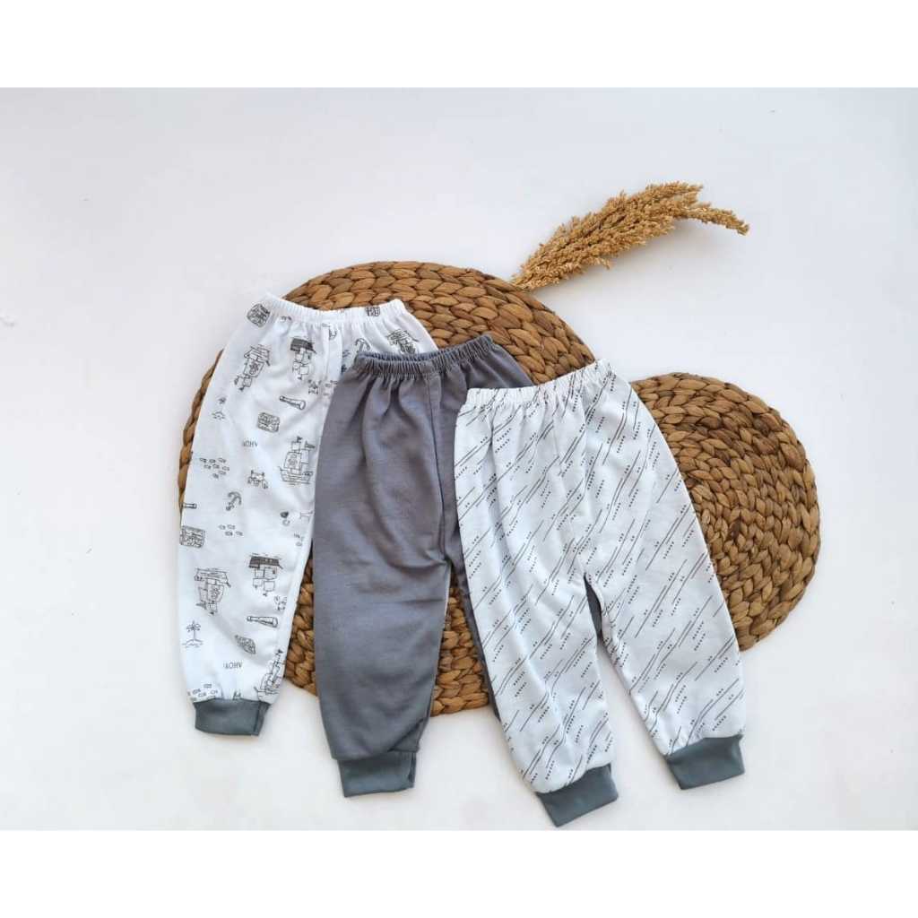 1 Lusin Celana Panjang Bayi 0-3 Bulan  Celana Panjang Bayi Motif Fulprin