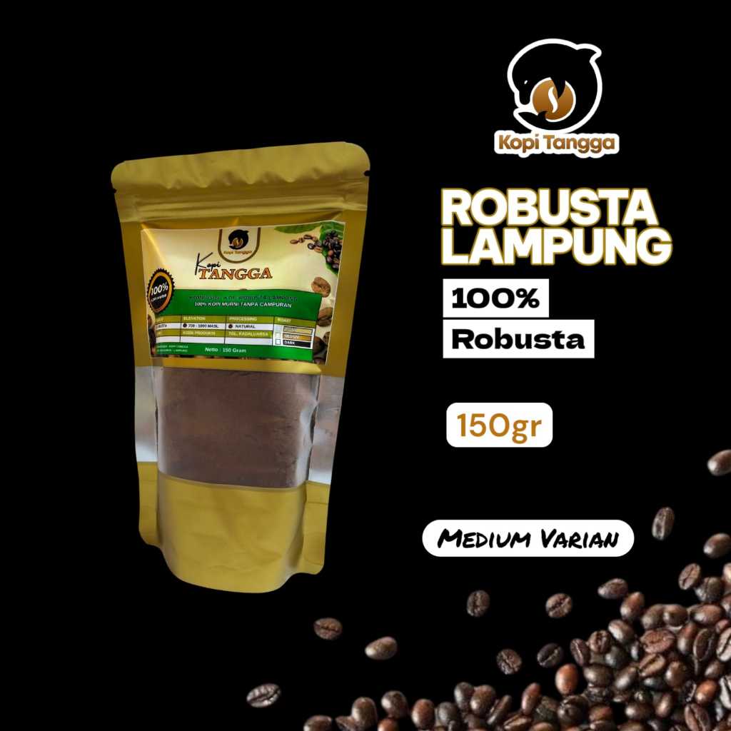 

Kopi Tangga - Kopi Bubuk Robusta Lampung Asli 100% Tanpa Campuran Varian Medium 150 Gram