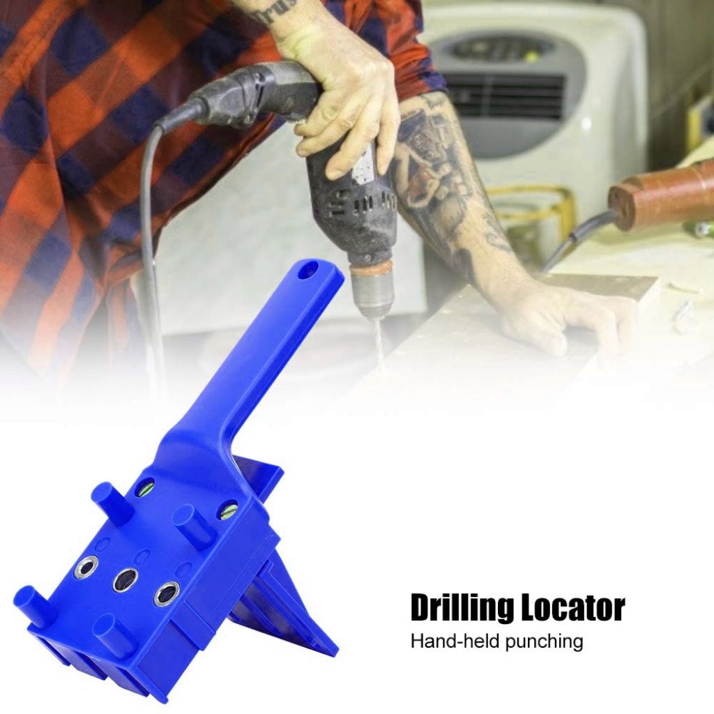 

Alat Pelubang Kayu Woodworking Straight Hole Punch Locator - FMKA - Blue