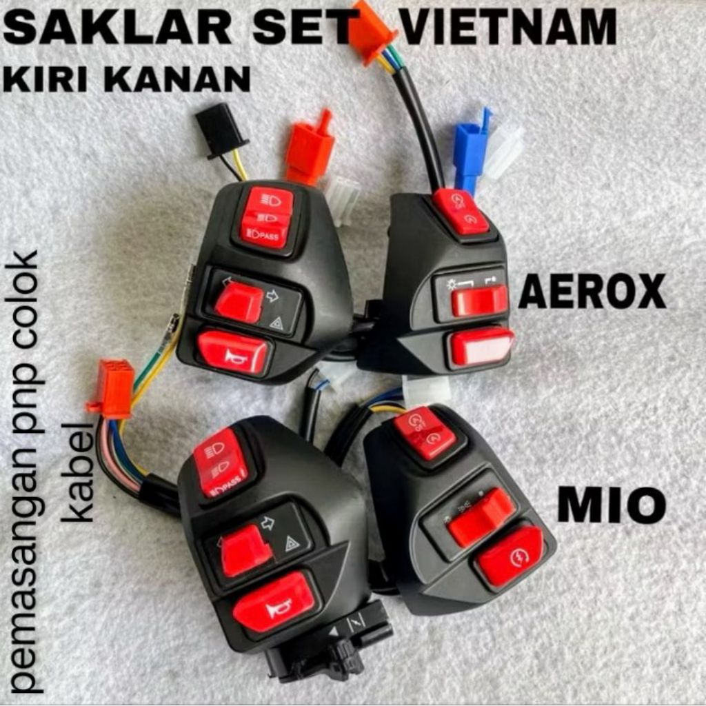 Saklar Mio Saklar Aerox Kiri Kanan VIETNAM Komplit Fullset Engine plus Hazard Saklar Mio M3 | Saklar