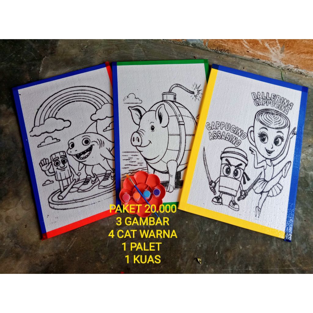 

paket sterofoam lukis lengkap