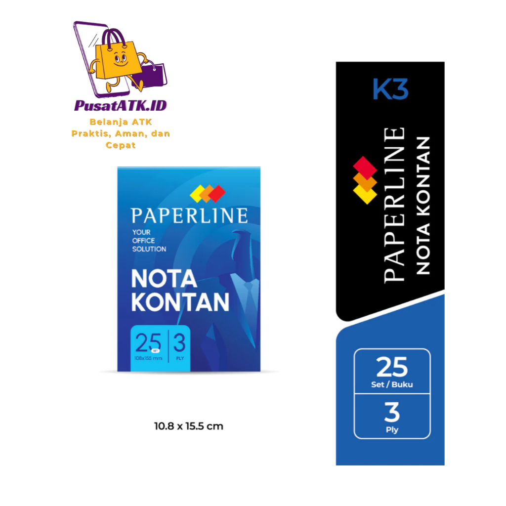 

Nota Kontan Paperline Kecil 3 Ply K3 Isi 10 Buku