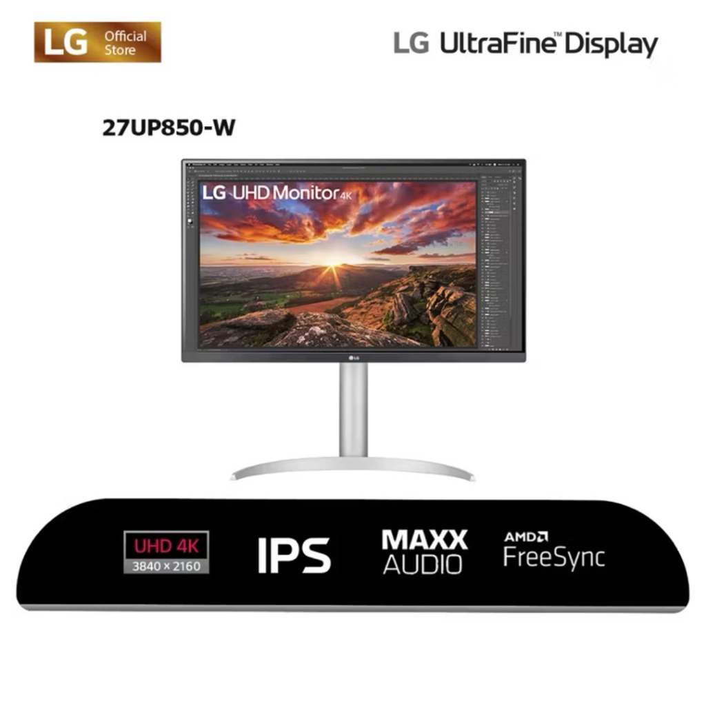 [NEW] LG UltraFine™ 27UP850K-W 27" UHD 4K IPS Monitor AMD FreeSync USB C Speaker
